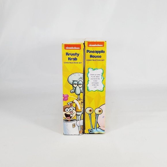 Spongebob Squarepants Construction Sets Krusty Krab & Pineapple House NEW - Picture 4 of 6